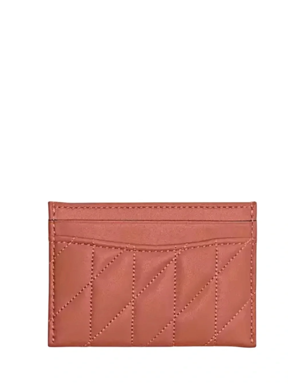 Coach Essential Card Case In Dark Peach